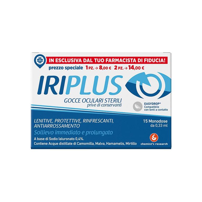 Iriplus Easydrop 0.4%, Collirio Monodose 15 Flaconcini da 0.33ml