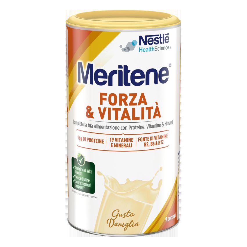 Meritene Forza e Vitalità - Vaniglia, Integratore Energetico, 270g