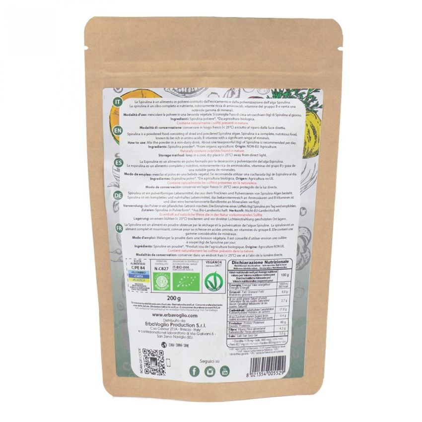 Spirulina in Polvere Biologica 200g