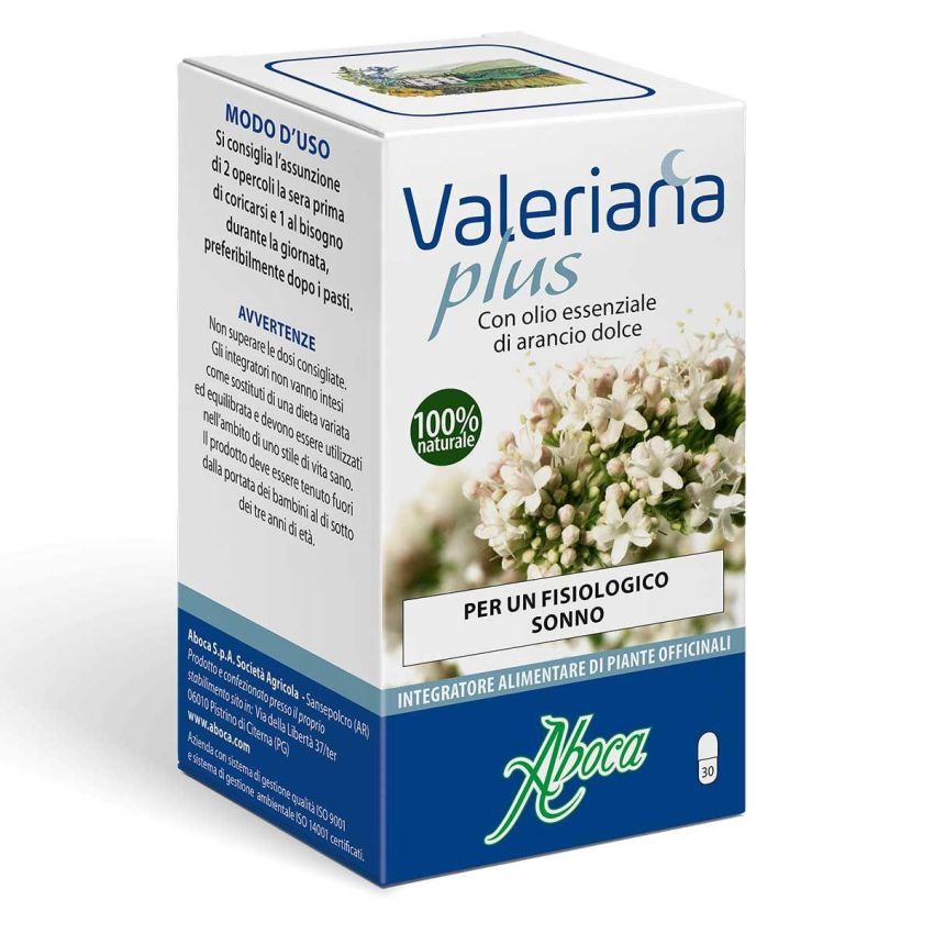 Aboca Valeriana Plus - Integratore Naturale 30 Opercoli