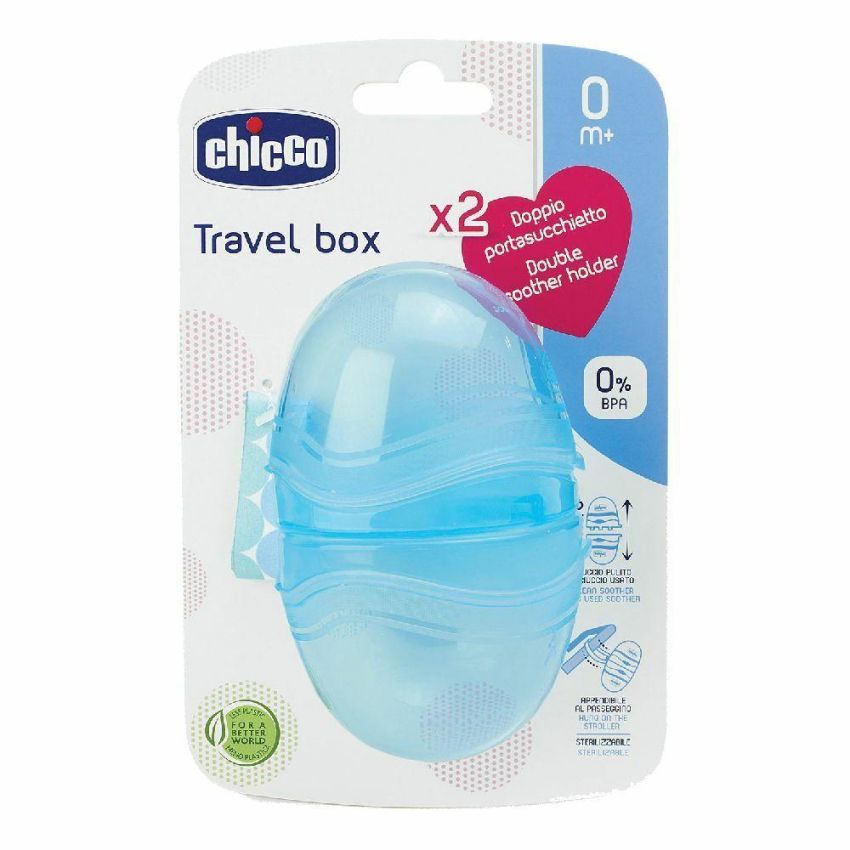 Portasucchietto Doppio Blu Chicco Elegante