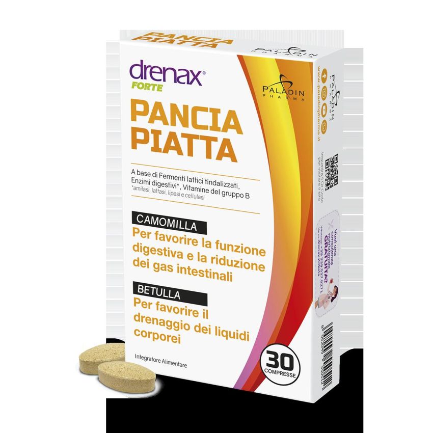 Drenax Forte - Compresse per Pancia Piatta, Confezione da 30