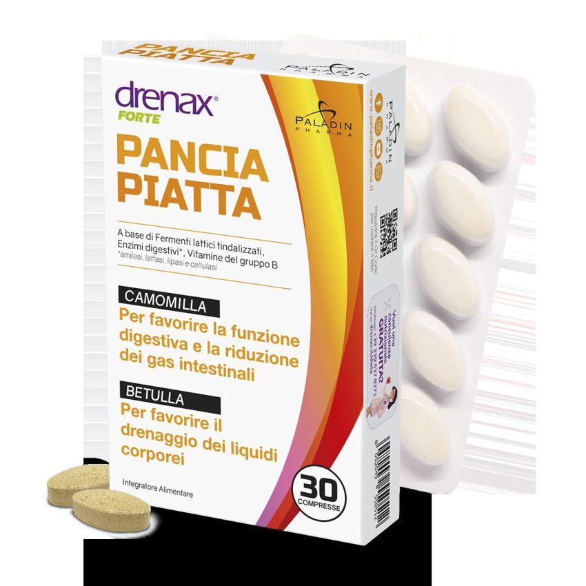 Drenax Forte - Compresse per Pancia Piatta, Confezione da 30