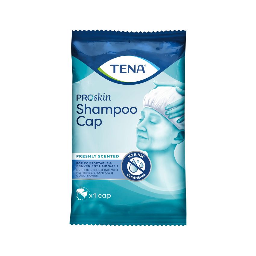 Tena Cuffia Pre-Umidificata con Shampoo - 1 Pezzo