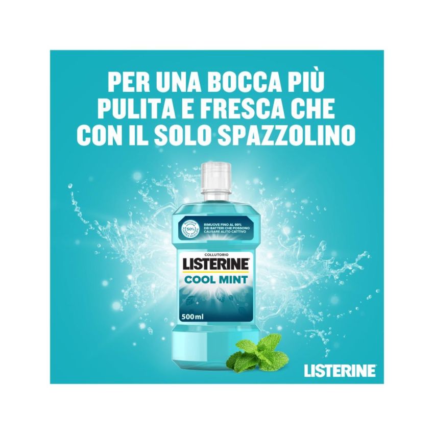 Listerine Cool Mint Collutorio 500ml - Freschezza Mentolata