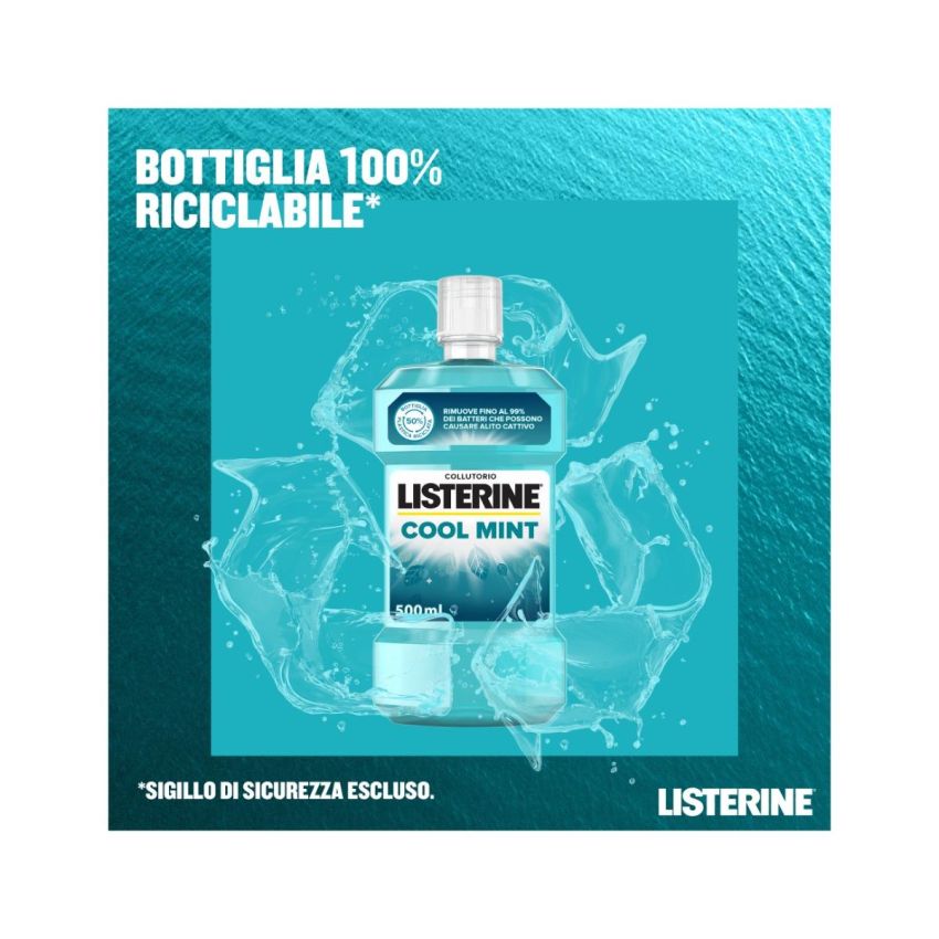 Listerine Cool Mint Collutorio 500ml - Freschezza Mentolata