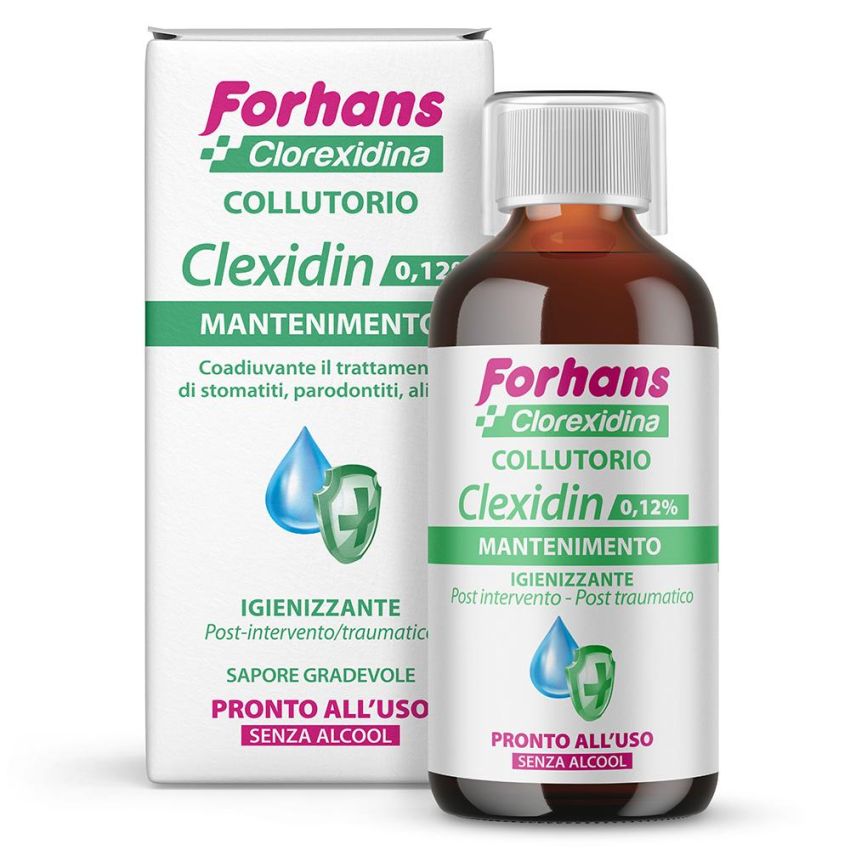 Forhans Clexidin 0,12 - Collutorio Senza Alcool, 200ml