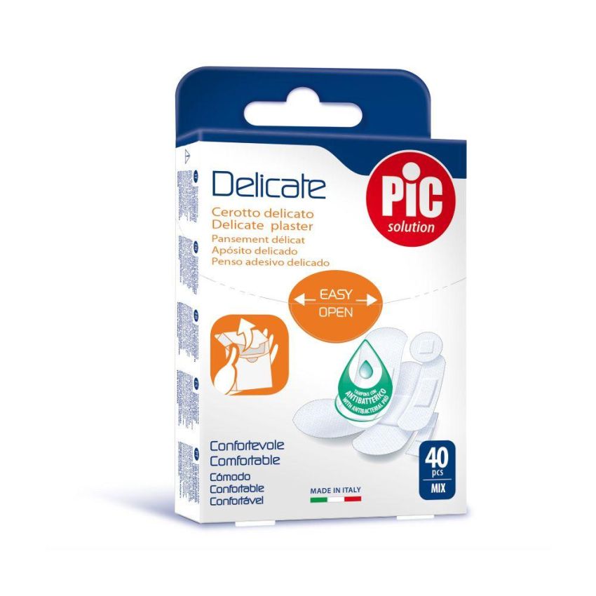 Pic Delicate Mix Cerotti con Antibatterico - Pacco da 40