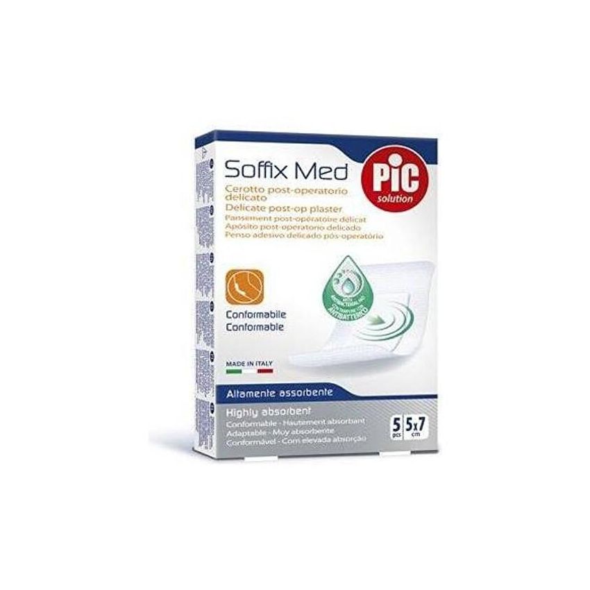 Pic Soffix Med - Cerotti Sterili Medici 5x7cm, Confezione da 5 Pezzi