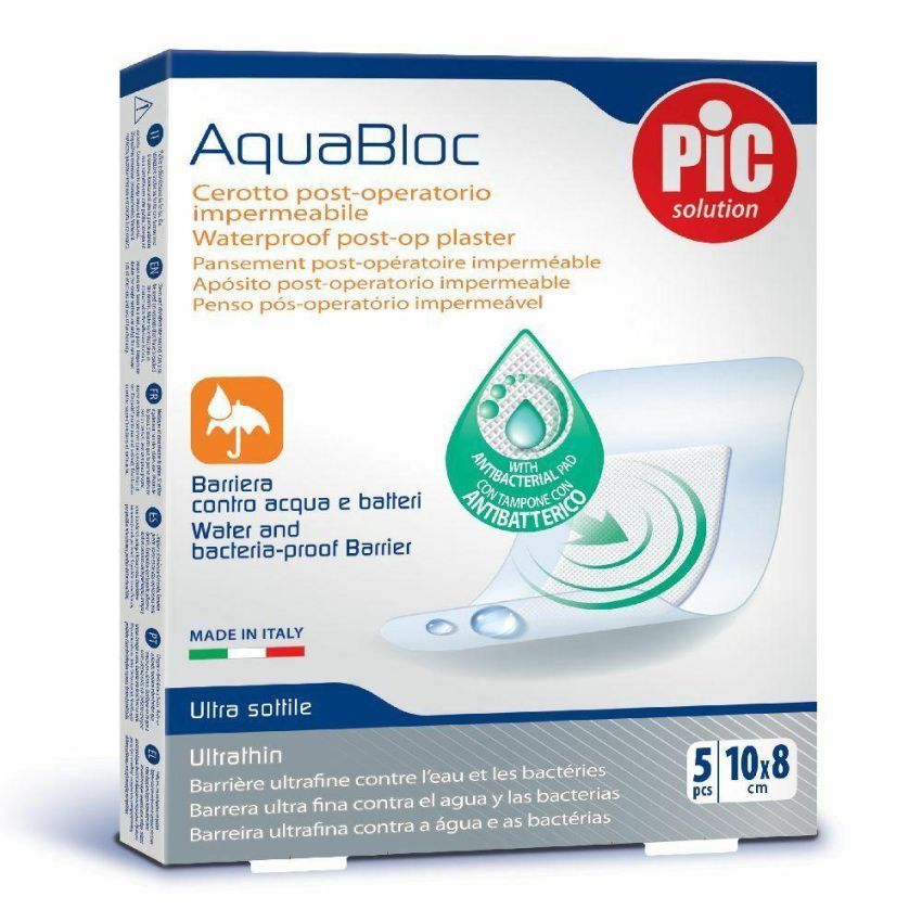 Pic Aquabloc Cerotto Impermeabile 10x8cm - Pacco da 5 Pezzi