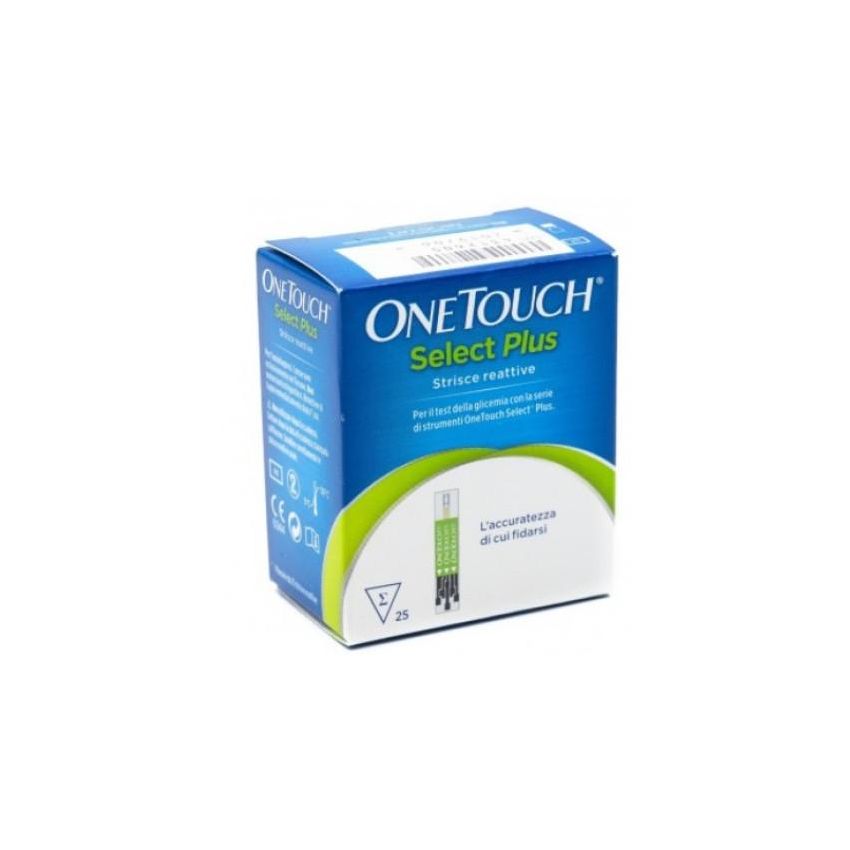 Onetouch Select Plus - Strisce per Misurazione della Glicemia, Pacco da 25