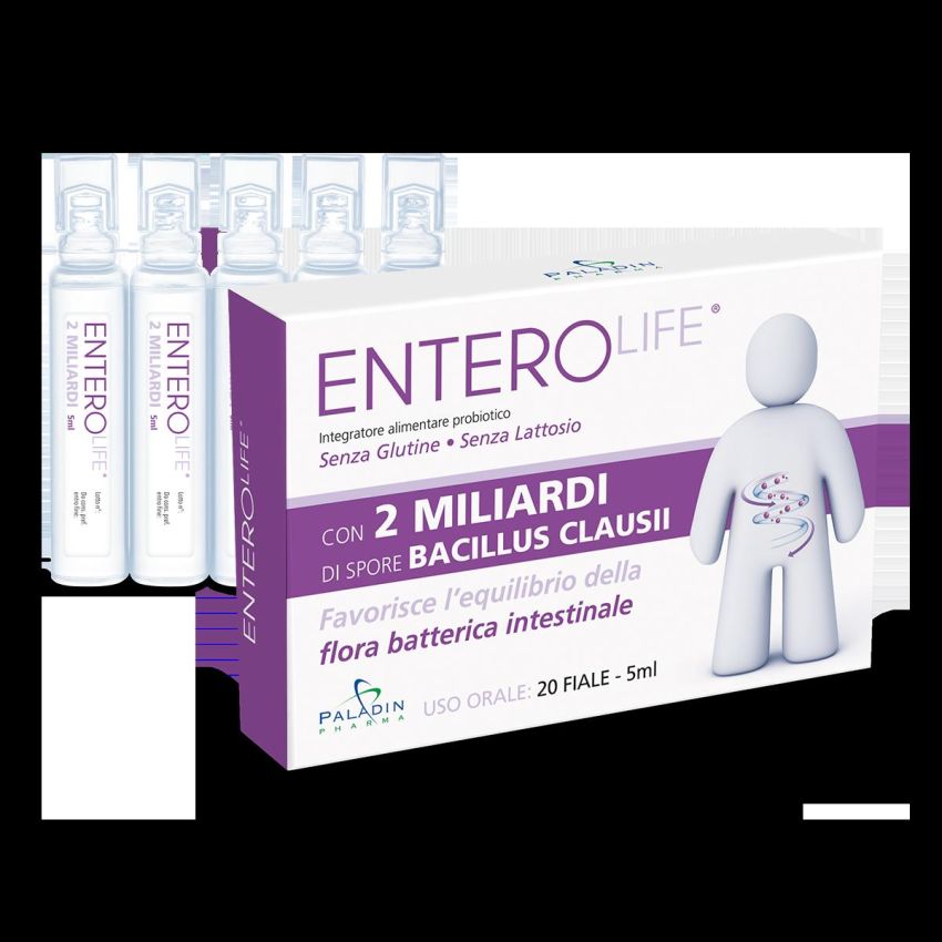 Enterolife Probiotic Supplement - 2 Miliardi CFU - 20 Flaconi