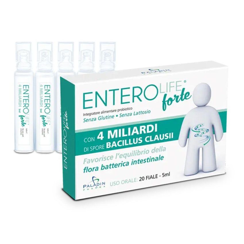 Enterolife Integratore Probiotico - 4 Miliardi, 20 Flaconi