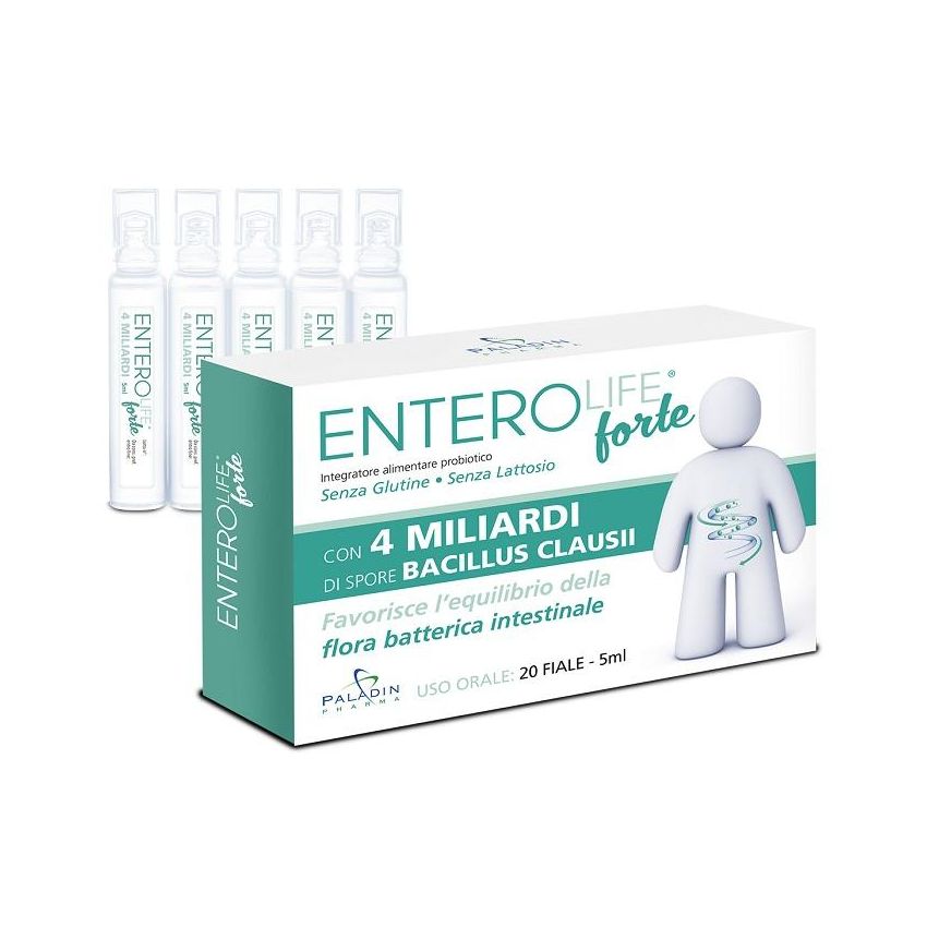 Enterolife Integratore Probiotico - 4 Miliardi, 20 Flaconi