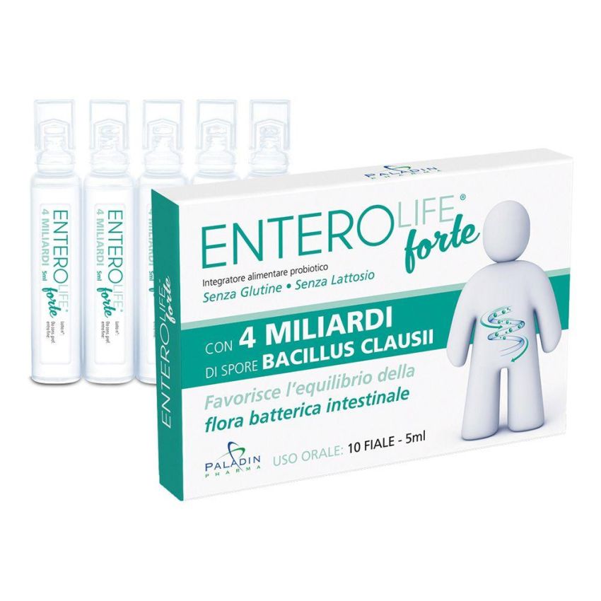 Enterolife Probiotico 4 Miliardi - Confezione da 10 Flaconi
