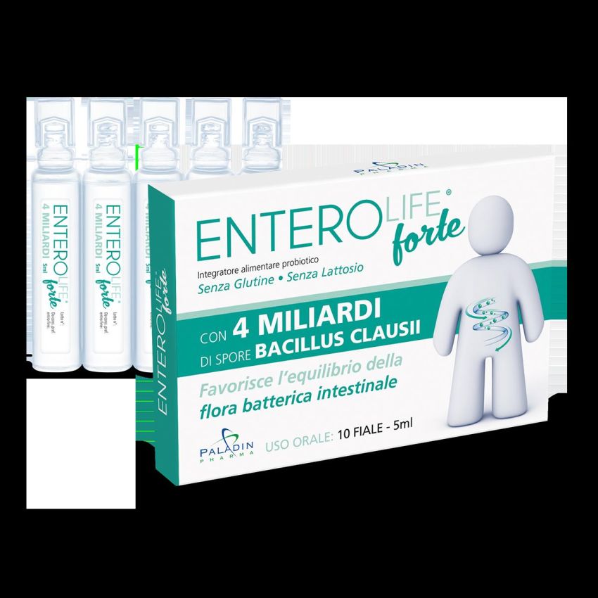 Enterolife Probiotico 4 Miliardi - Confezione da 10 Flaconi