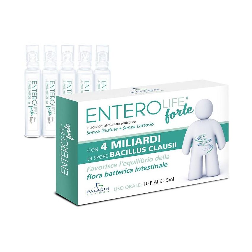 Enterolife Probiotico 4 Miliardi - Confezione da 10 Flaconi