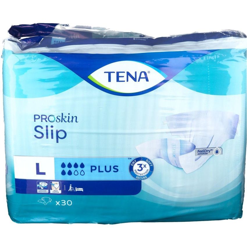 Tena Slip Plus Large - Mutandine per Incontinenza, Pacco da 30 Pezzi