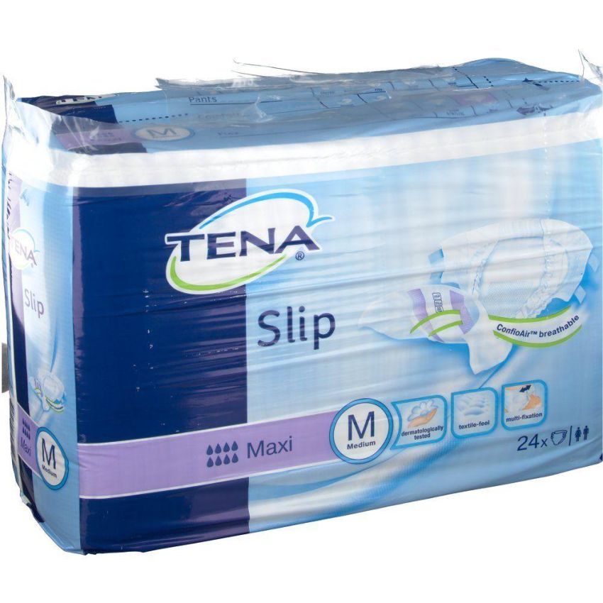 Tena Slip Maxi Pannolini a Mutandina, Taglia M, Pacco da 24 Pezzi