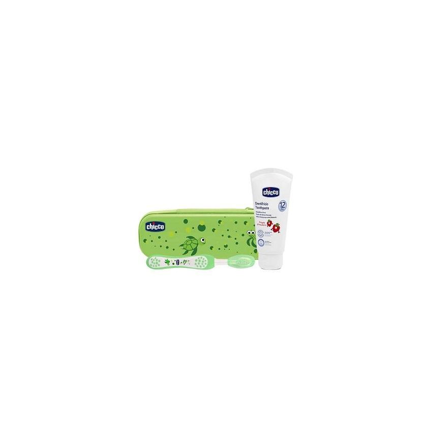 Chicco Set Igiene Dentale in Verde Fluorescente
