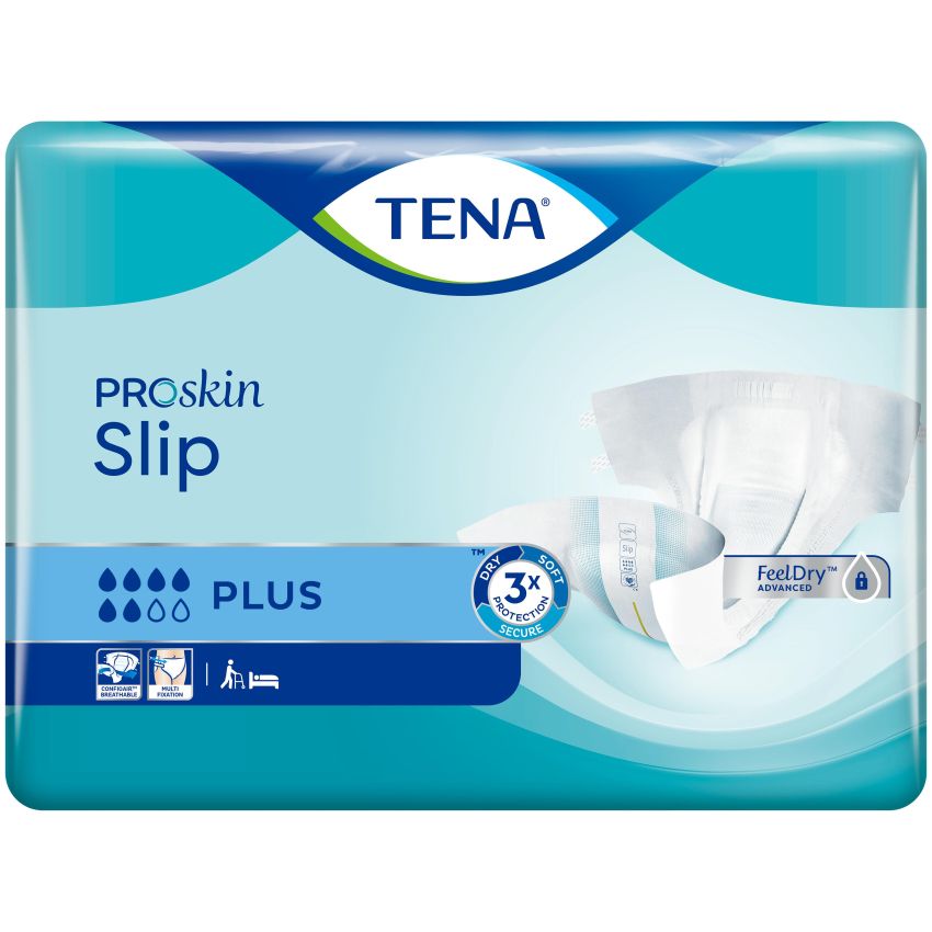 Tena Slip Plus Pannolini Mutandina, Taglia L, Pacco da 10 Pezzi