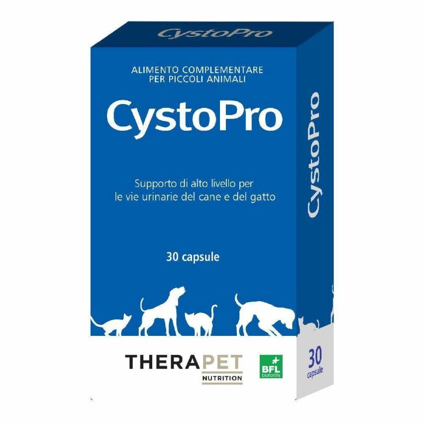 Cystopro Therapet - Capsule Alimentari Dietetiche per Cani - 30 Pezzi