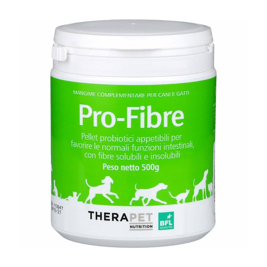 Therapet Pro-Fibre - Integratore Alimentare di Alta Qualit√† per Cani e Gatti - 500g