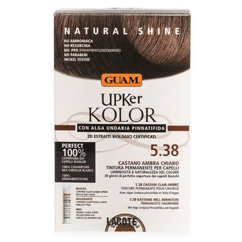 Guam Upker Kolor Tinta Capelli Castano Ambra Chiaro 5.38