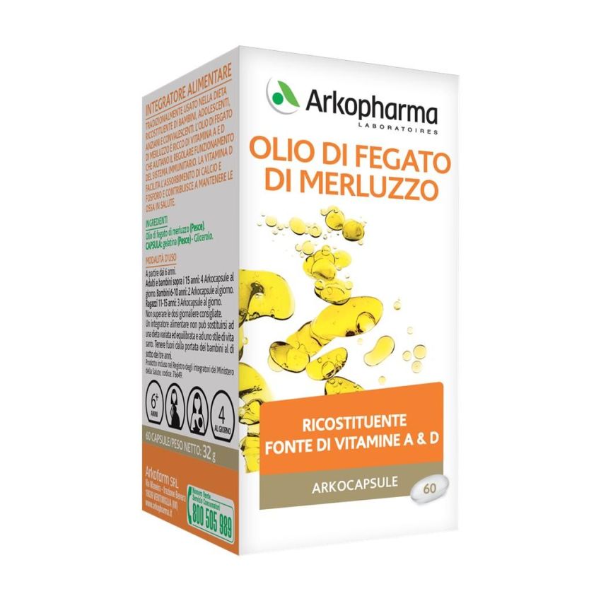 Arkopharma Olio di Fegato di Merluzzo - 60 Perle