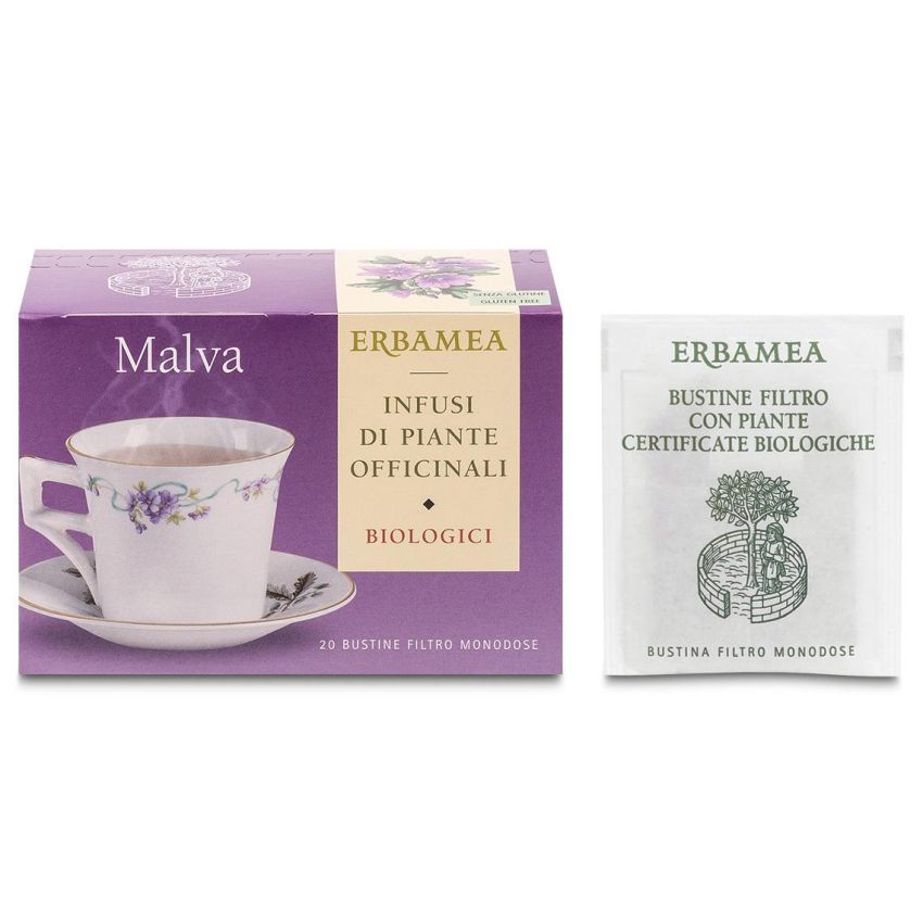 Erbamea Bio Malva - 20 Bustine di Infuso Biologico