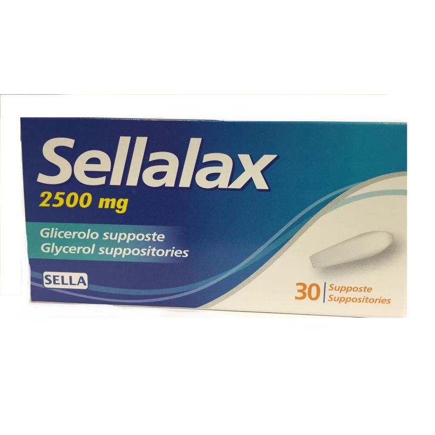 SellaLax Supposte di Glicerina 2500mg - Confezione da 30 Pezzi