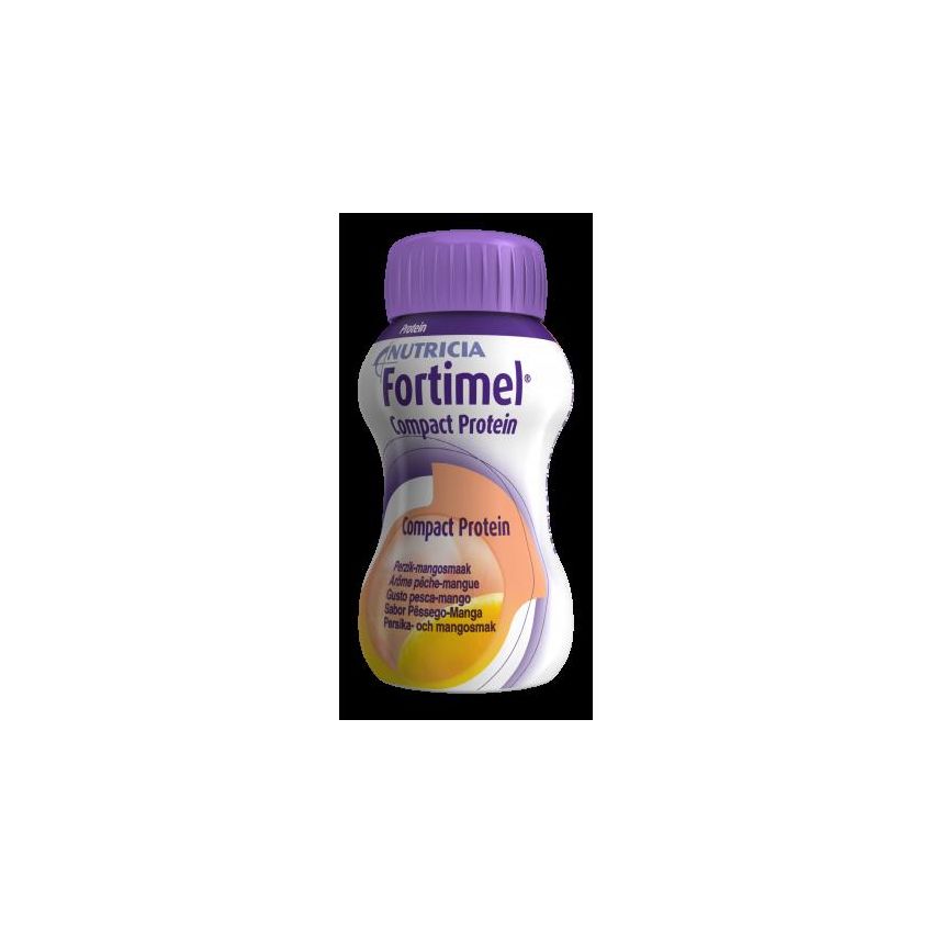Fortimel Pro Compact in Pesca-Mango Sapore - Pacchetto di 4x125ml