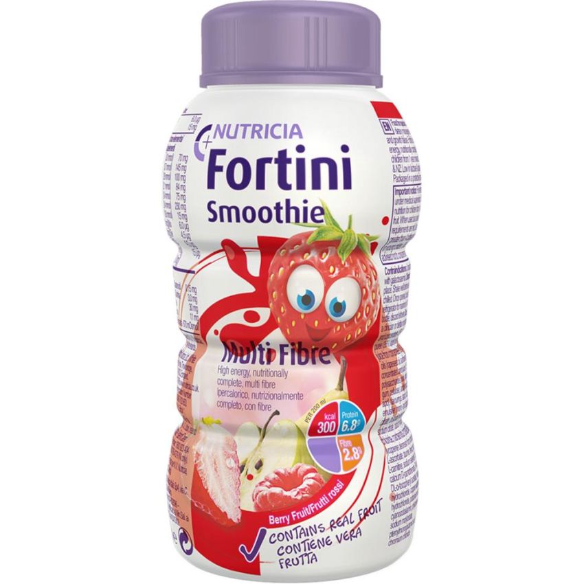 Crudo Naturale - Fortini Multi Fibre Ross Smoothie con Frutti Rossi, 200ml