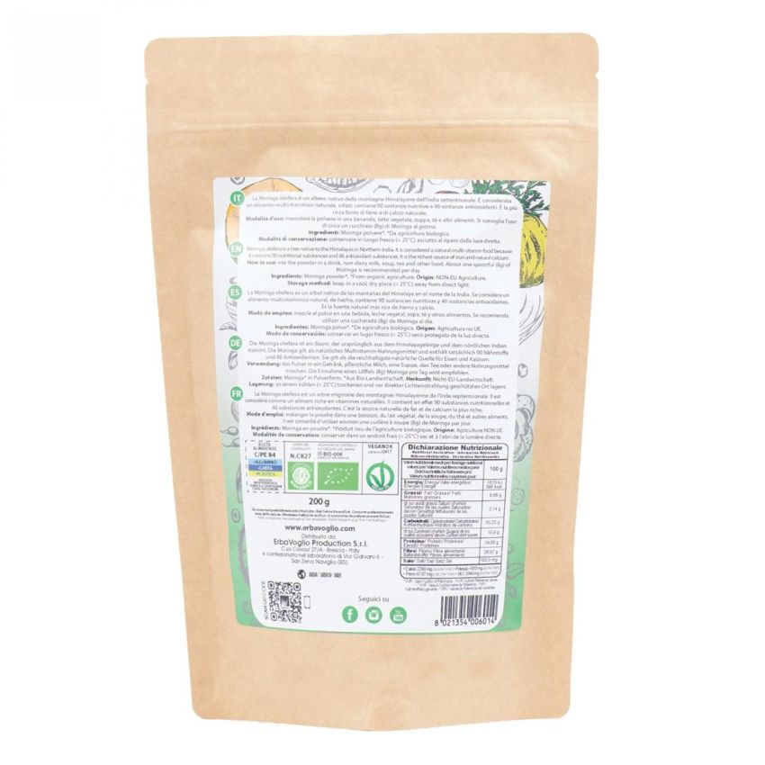 Polvere di Moringa Biologica 200g