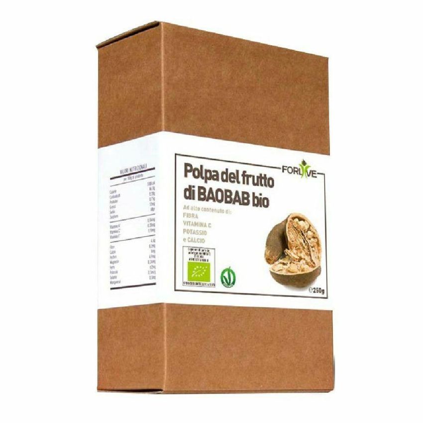 Forlive Polpa Biologica di Frutto di Baobab 250g