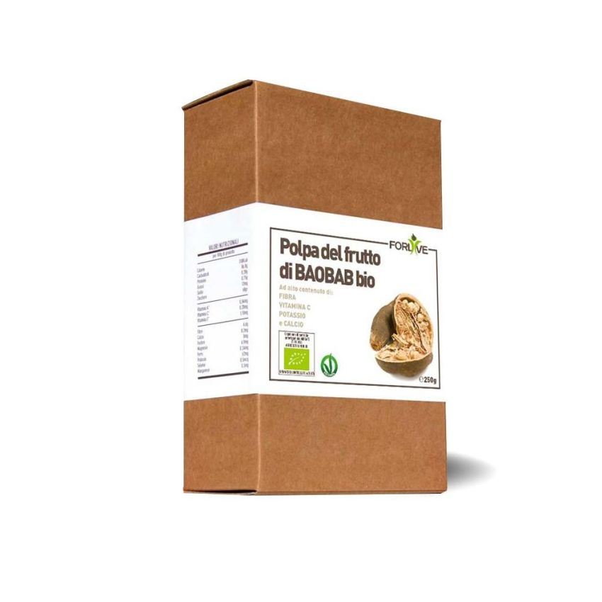 Forlive Polpa Biologica di Frutto di Baobab 250g