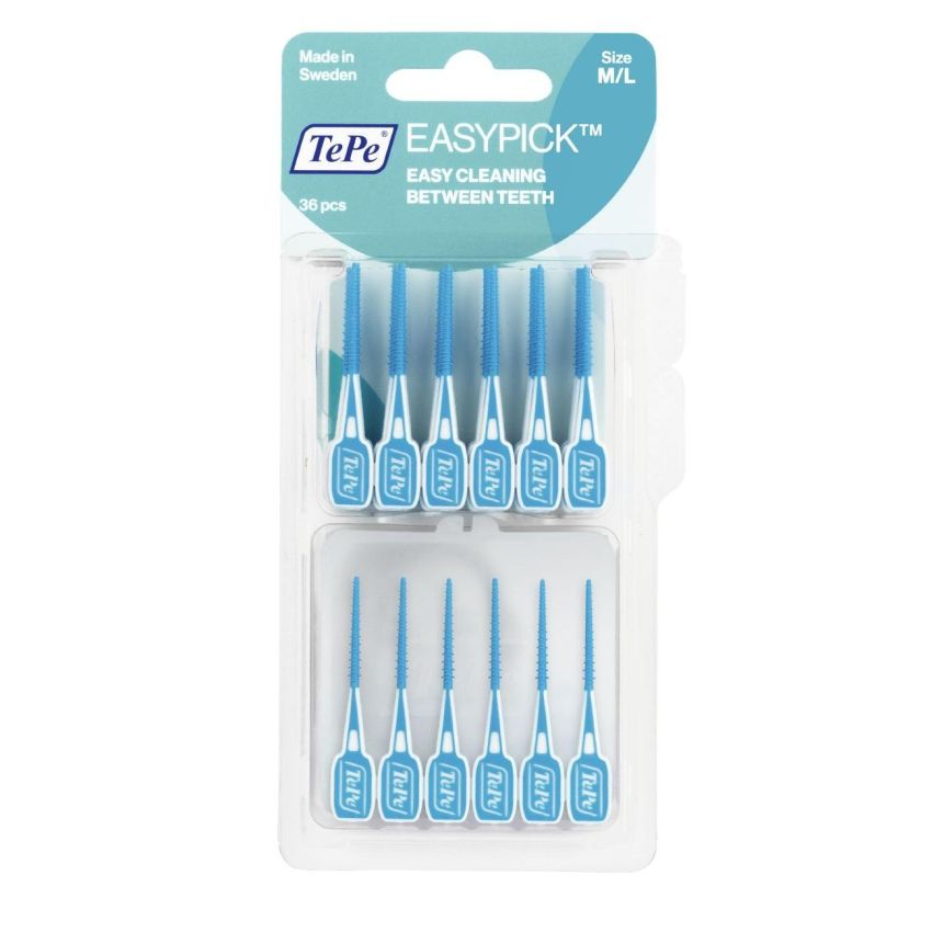 TePe EasyPick Misura Media/Grande in Blu - Pacco da 36 Pezzi