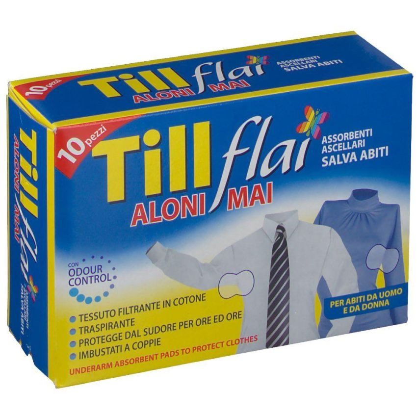Till Flai Assorbenti Ascellari - Pacco da 10 Pezzi