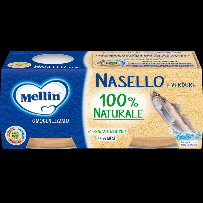 Mellin Omogeneizzato di Nasello, Pacco da 2x80g