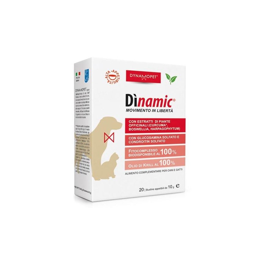 Dinamic Medium - Integratore Alimentare per Cani, 20 Bustine da 10ml
