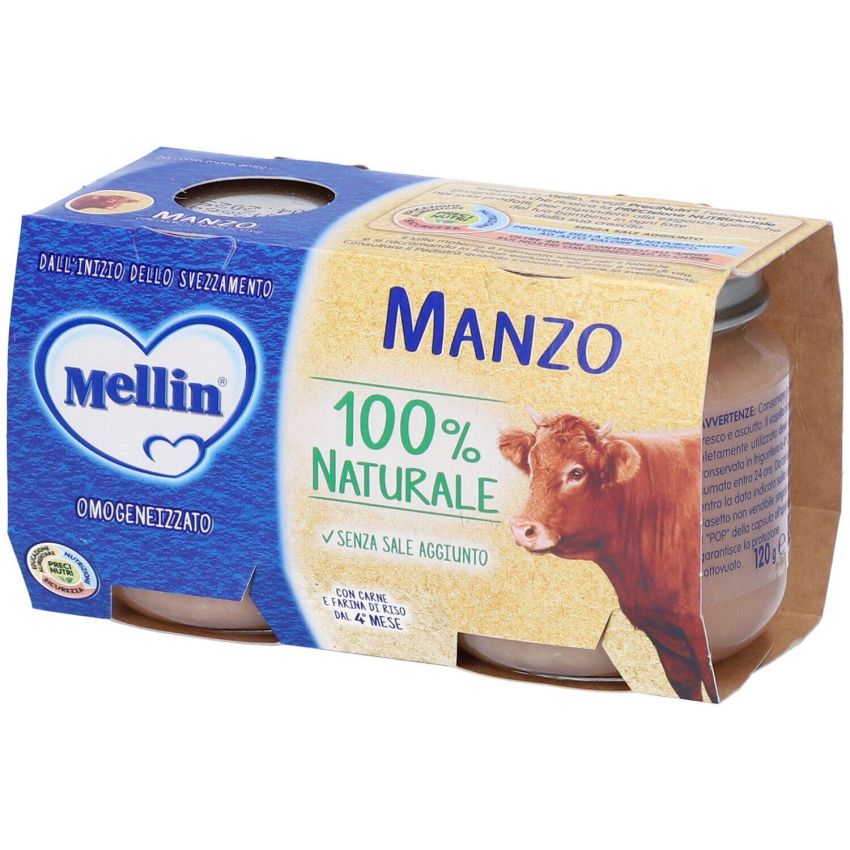Omogeneizzato al Manzo Mellin - Pacco Duplice da 120g