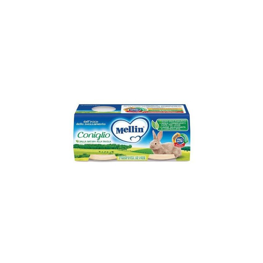 Mellin Omogeneizzato di Coniglio - Pacco Doppio da 120g