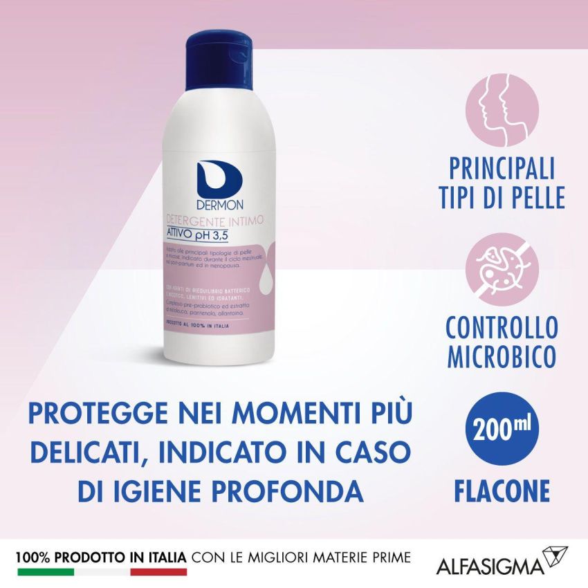 Dermon 250ml Detergente Intimo Attivo