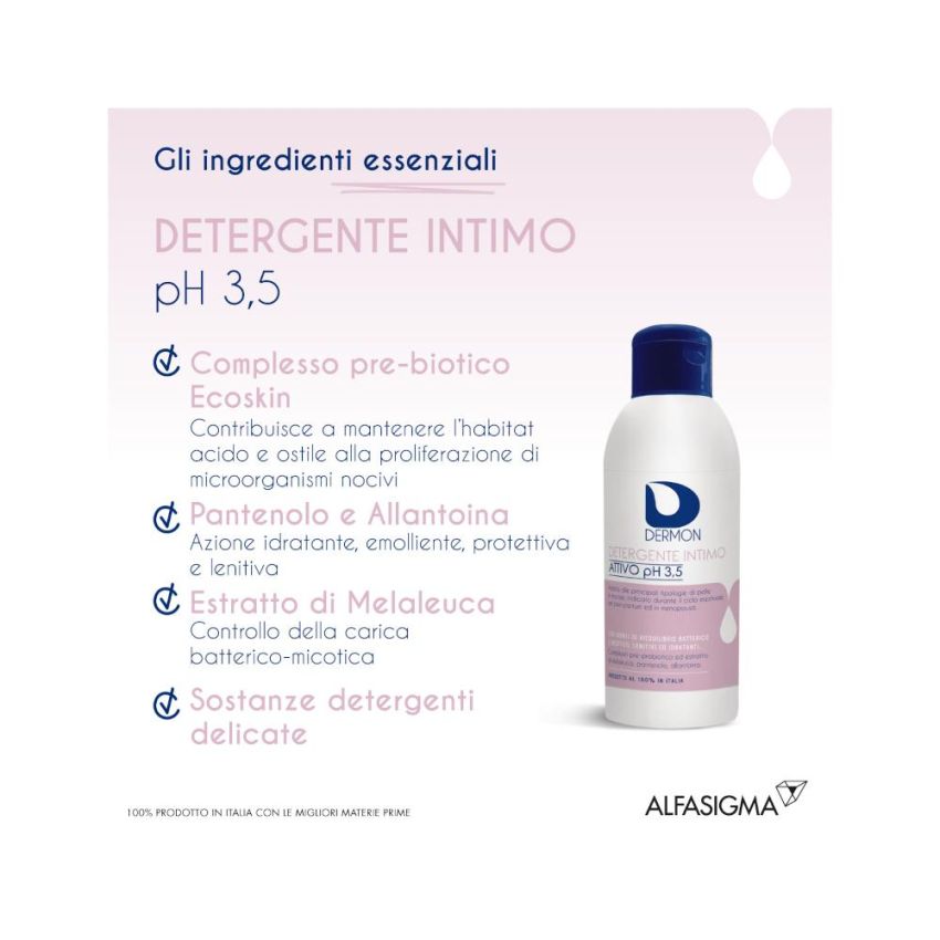 Dermon 250ml Detergente Intimo Attivo