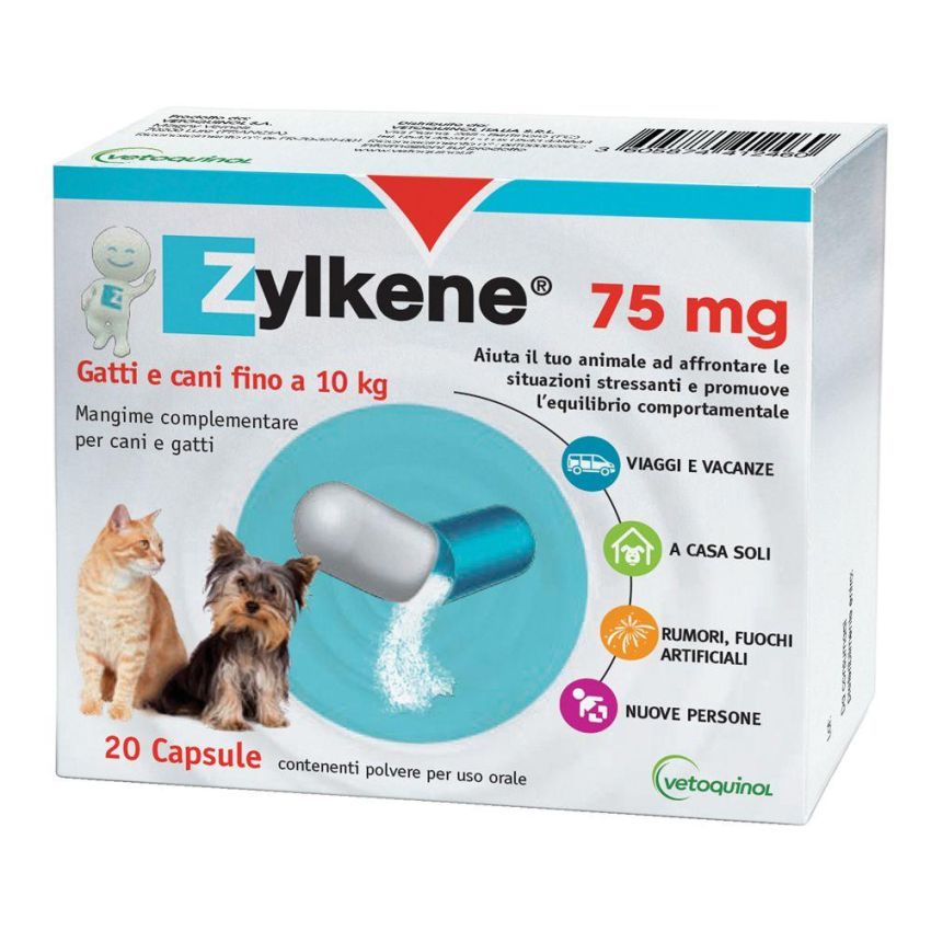 Zylkene Calming Support Capsules 75mg per Cani e Gatti - Confezione da 20