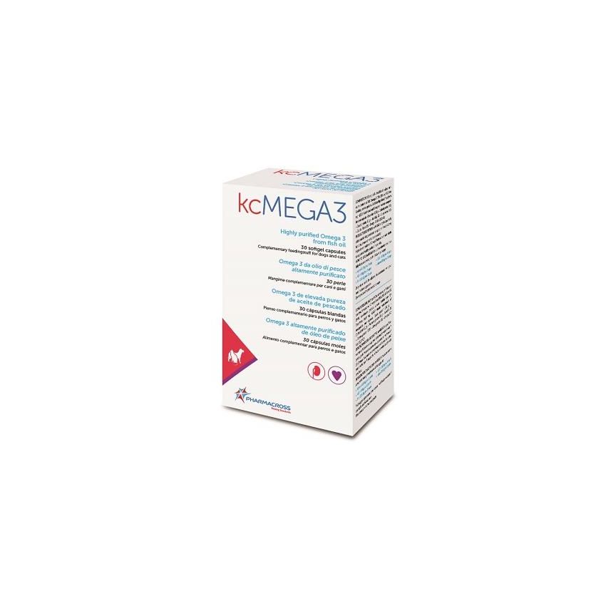 Kcmega3 Omega3 da Olio di Pesce - Integratore per Cani e Gatti