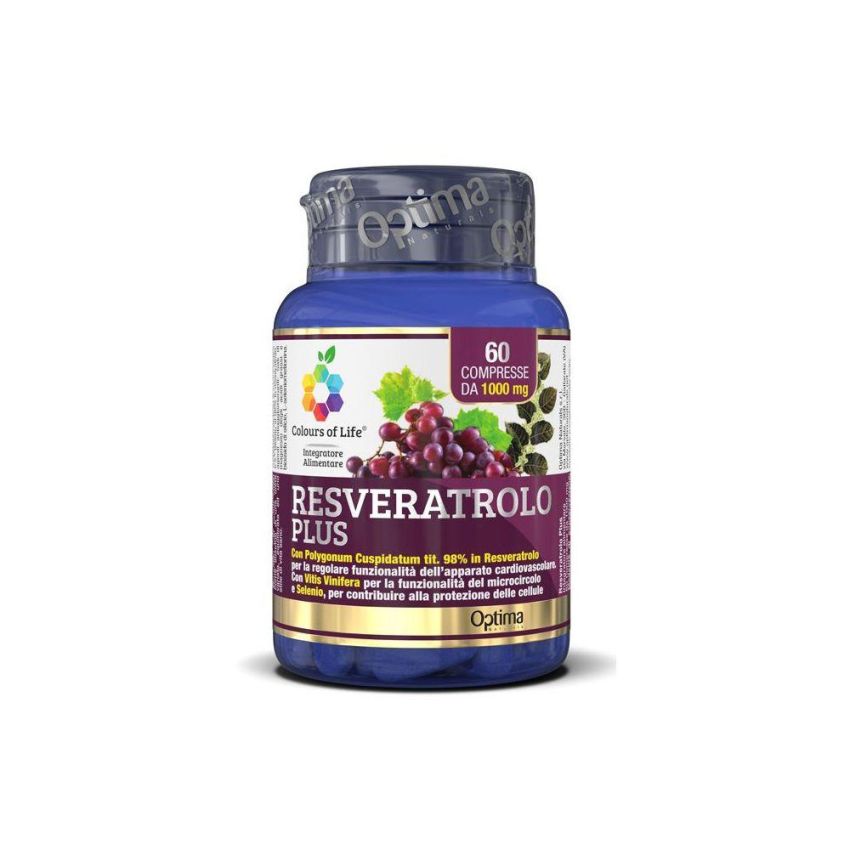 Colours Of Life - Resveratrolo Plus Supplemento 60 Compresse 1000mg