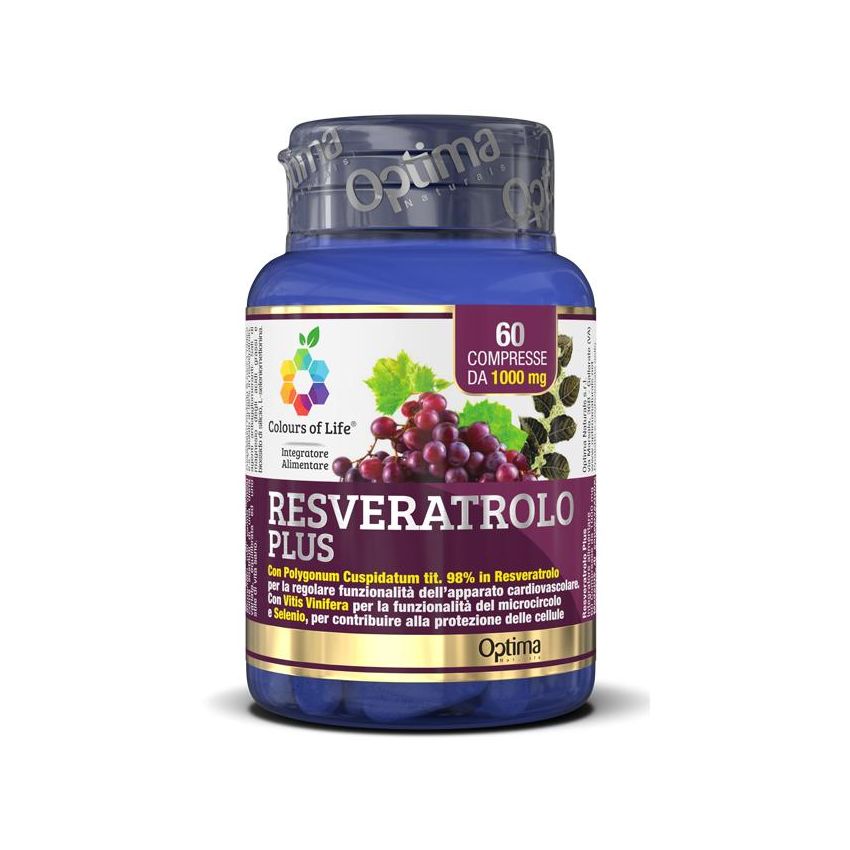 Colours Of Life - Resveratrolo Plus Supplemento 60 Compresse 1000mg