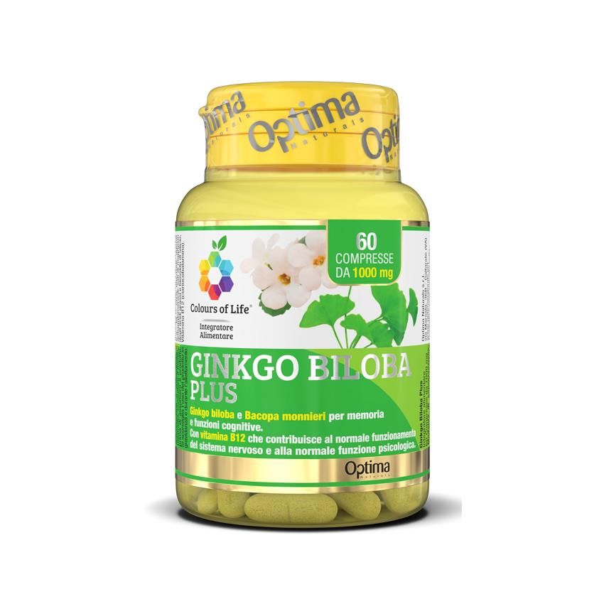 Ginkgo Biloba Plus - Integratore Naturale con 60 Compresse