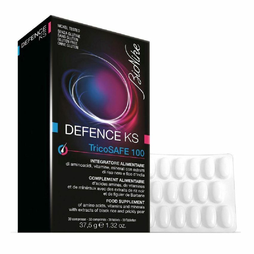 Tricosafe Defence KS - Integratore per il Rafforzamento dei Capelli, 30 Compresse